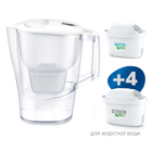 Фильтр-кувшин для жесткой воды Brita Aluna 2,4 л Белый с картриджами Maxtra Pro 1 шт + Maxtra Pro Hard Water 4 шт