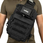 Тактична сумка через плече Tribe Sling Pack 6.5 л Чорна (T-IE-0003-black) - зображення 17