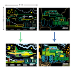 Набір для творчості скретч-арт Avenir Транспорт 8 розмальовок CH191681 (6920773316815) - зображення 3