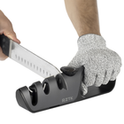 Точилка 3-в-1 для ножів RZTK Sharp + захисна рукавичка
