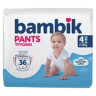 Подгузники Bambik трусики 4 (9-15 кг) 36 шт (4823071652550)