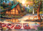 Puzzle Masterpieces Rozświetlona chata nad jeziorem 68 x 49 cm 1000 elementów (0705988719059) - obraz 2