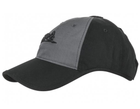 Бейсболка HELIKON-TEX Logo PolyCotton Ripstop Black / Shadow Grey (CZ-LGC-PR-0135B)