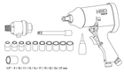 Zestaw klucz udarowy pneumatyczny NEO Tools 1/2" 320 Nm z nasadkami 14-502 (5907558444841) - obraz 7