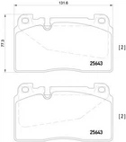 Тормозные колодки дисковые Brembo (P85123)