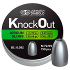 Пульки JSB Diabolo KnockOut Slugs .251 (m427086)