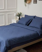 Пододеяльник Moon&Star Satin Stripe Delfi Blue Евро 200x220 см (MS-870000423)