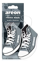 Освежитель сухой лист кеды - "Areon" - Fresh Wave - Black Crystal (Чёрный Кристалл) (10шт/360ящ)