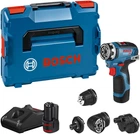 Акумуляторний дриль-шурупокрут Bosch GSR 12V-35FC безщітковий в L-Boxx 102 з 40 адаптерами 2 акумуляторами GBA 12V 3.0Ah і зарядним пристроєм GAL 12V-40 (06019H3000)
