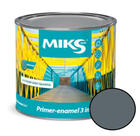 Грунт-емаль 3 в 1 універсальна антикорозійна напівглянсова Miks Color (RAL7024 графітово-сіра) 12 кг