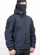 Тактична куртка WinTac Soft Shell VIKING Dark Navy Blue XXS темно-синя - зображення 4