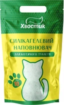 Наповнювач для котячого туалету Хвостик силікагелевий з зеленими гранулами 10 л