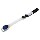 Браслет светоотражающий на руку Zelart AP01 длина 19см White-Black-Blue