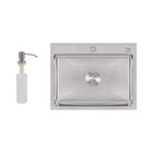 Мойка для кухни интегрированная Lidz Handmade H5845 (LDH5845BRU35384) Brushed Steel 3,0/1,0 мм