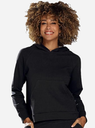 Bluza damska z kapturem kangurka DKaren Hoodie Seattle S Czarna (5903251457669)