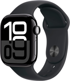 Smartwatch Apple Watch Series 10 GPS 42mm Jet Black Aluminium Case with Black Sport Band - S/M (MWWE3)