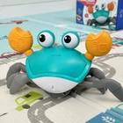 Детская Интерактивная игрушка краб беглец развивающая игра, бегающий крабик на батарейках со звуковыми эффектами