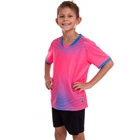 Форма футбольная детская комплект футболка и шорты SP-Sport D8836B 3XS розовый-черный