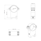 Кольца 30 мм стальные Vector Optics XASR-S13 ВЫСОКИЕ на weawer / picatinny - изображение 2