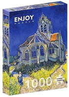 Puzzle Enjoy Kościół w Auvers Vincent van Gogh 68 x 48 cm 1000 elementów (5949194011520)