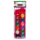 Акварель 12кол. ZiBi KIDS Line 6559-10 рожева пласт.уп. з кистью, суха (24) /ZB.6559-10/
