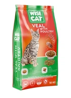Повноцінний сухий корм для дорослих кішок Wise Cat Veal with poultry