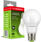 Світлодіодна лампа EUROELECTRIC LED A60 12W 960Lm SENSOR E27 4000K з датчиком руху (LED-A60-12274(ST))
