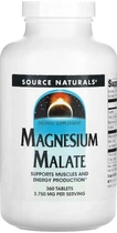 Магний малат Source Naturals Magnesium Malate 1250mg 360 tabs
