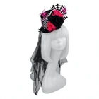 Капелюх Glamorous Spider з фатою Seta Decor 19-983BLK-ML