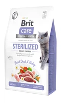 Сухой корм для кошек Brit Care Cat GF Sterilized Weight Control для стерилизованных и с избыточным весом с уткой и индейкой