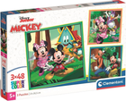 Puzzle Clementoni Super Mickey And Friends 3 po 48 elementów (8005125252985) - obraz 1