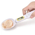 Ложка-весы/электронные кухонные весы 0.1-500 грамм с LED дисплеем Kitchen Helper белые (LB-67633)