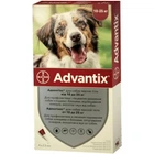 Капли Advantix Bayer от блох и клещей для собак весом 10-25 кг, 4 пипетки