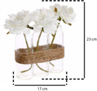 Sztuczne kwiaty Atmosphera w szkle białe 3 szt (3560239247784) - obraz 3