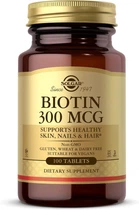 Биотин Solgar, Biotin, 300 мкг, 100 таблеток