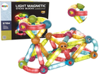 Klocki magnetyczne LEAN Toys Świecące 76 elementów (5905515351119) - obraz 1