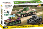 Klocki konstrukcyjne Cobi Historical Collection Renault R35-Valentine IX-Panzer I 595 elementów (5902251027407) - obraz 1