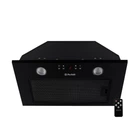 Кухонна витяжка Perfelli BIET R 5854 BL 1200 LED, чорна повновбудована потужна з пультом ДУ, 1200 куб.м.