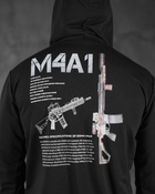 Тактическое мужское худи с автоматом M4A1 XL черное (88729) - изображение 8