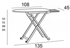 Deska do prasowania Arredamenti Stirolight Brązowa 135 x 45 cm (8023856619129) - obraz 5