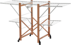 Сушарка для білизни Arredamenti Gabbiano на колесах коричнева 175 x 67 см (8023856600127)