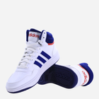 Tenisówki chłopięce adidas hoops 3.0 Mid K GZ9647 36.5 Biały/Niebieski (4066746069042) - obraz 4