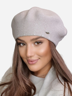 Beret damski Kamea K.22.012.04 One Size Ciemnobeżowy (5903246754292)