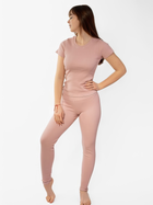 Piżama (koszulka + legginsy) damska bawełniana DKaren Halima 2XL Różowa (5903251478107)