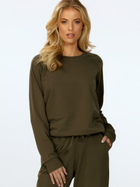 Bluza damska bez kaptura elegancka DKaren Wenezja 2XL Khaki (5903251481466) - obraz 1