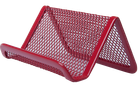 Підставка для візиток Buromax 95x80x45мм, металева, червона BM.6225-05