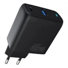 Сетевое Зарядное Устройство Proove Silicone Power 45W (Type-C + USB, QC 3.0 + PD 3.0) Black