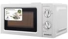 Микроволновая печь 20л Соло с подсветкой INTERLUX IMWO-8820SW СВЧ 700 Вт 6 уровней мощности, эмаль, белая (24,5 см поворотный стол)