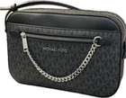 Женская сумка кросс-боди Michael Kors Jet Set Large Logo Crossbody Bag 24*5*16,5 см черная