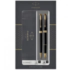 Набір ручок Parker SONNET Black Lacquer GT FP+BP (перова + кулькова)